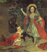 Portrait of the young princesses volkonsky by a moor Karl Briullov